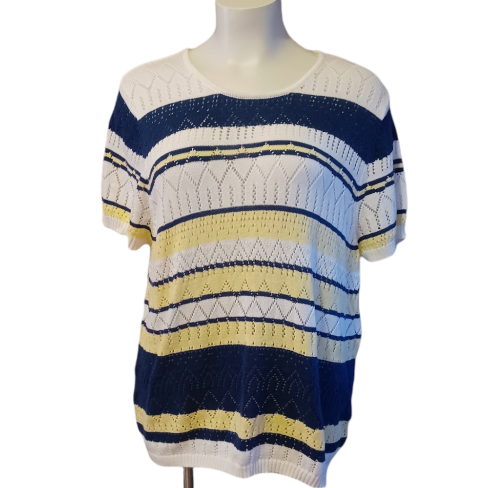 Salon Studio Striped Sweater Size 3X